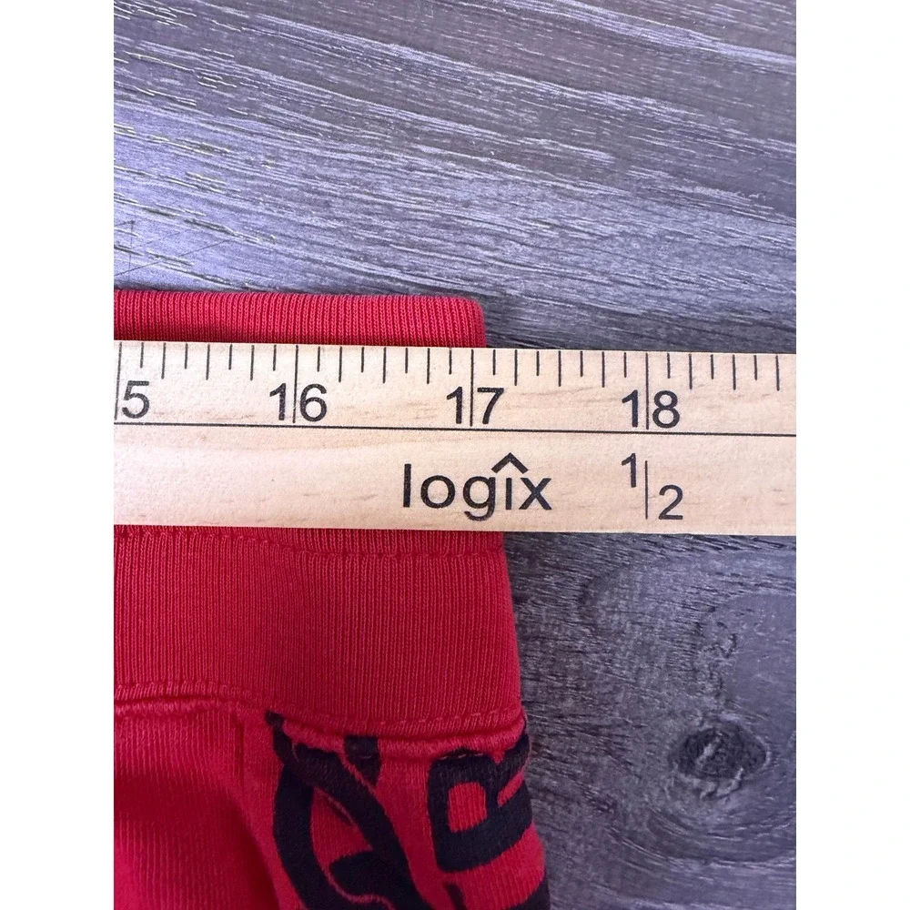 True Religion Mens Joggers Medium Red Chain Link Graphic Sweatpants
